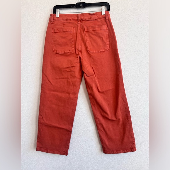 Pistola Cropped Straight Leg Stretchy Pants in Orange Size 28 - Picture 3 of 9